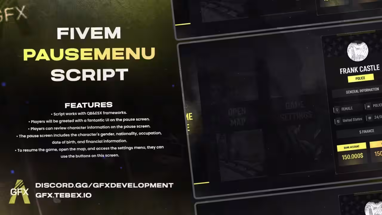 FREE PAUSE MENU — FiveM script