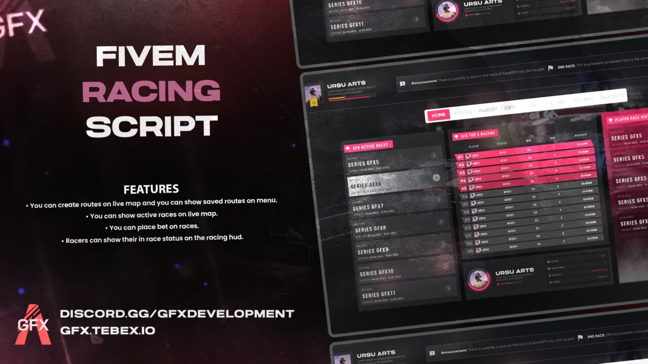 GFX Advanced Racing Script — FiveM script