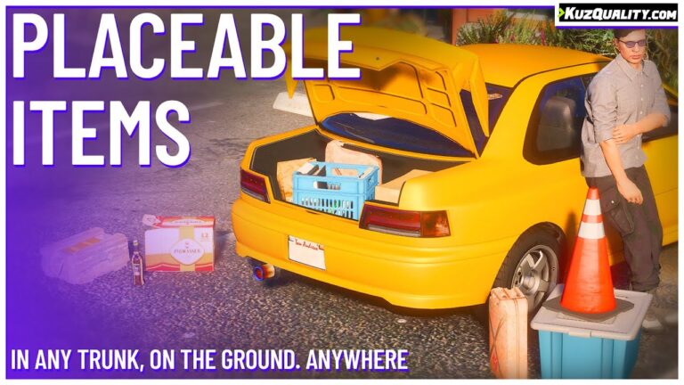 KuzQuality Placeable/Throwable Items — FiveM script
